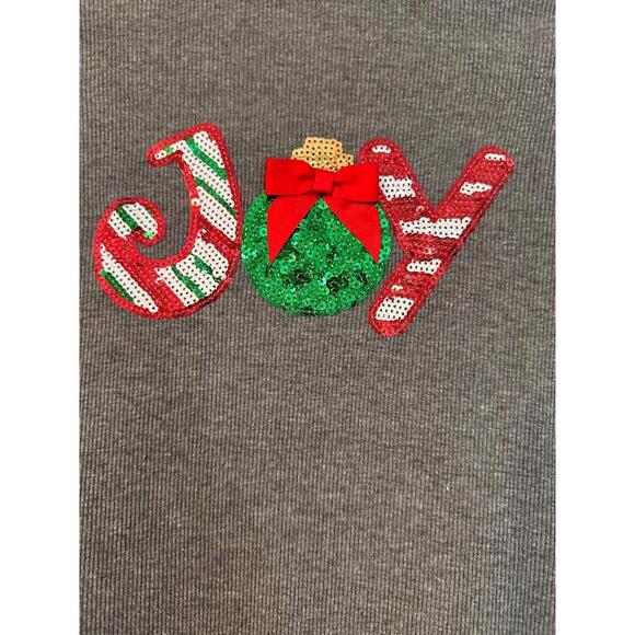 Pink & Violet Girls Dress L 10/12 Multicolor Holiday Christmas Sequined JOY - Picture 6 of 6